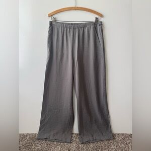 John Mark Wide Leg Lounge Pants Viscose Blend Elastic Waist Gray Size‎ 6